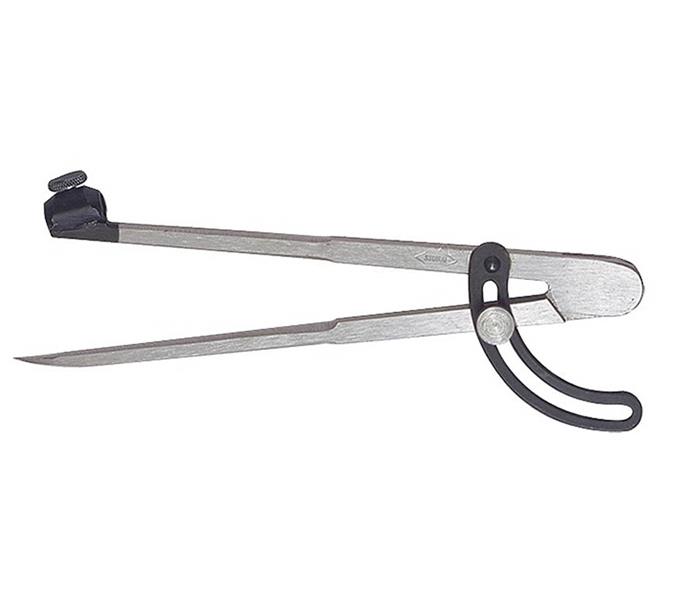 VOGEL Bleistiftzirkel, Mit Bogen+Halter 200mm, Spitzen Gehärtet, INOX