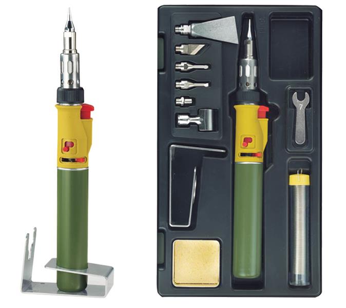Proxxon 28144 Soldeerbout/MICROFLAM gasset MGS, met uitgebreide accessoires, om te werken met open vlam of via katalysator met opzetstukken, vlamtemperaturen tot 1.300 °C