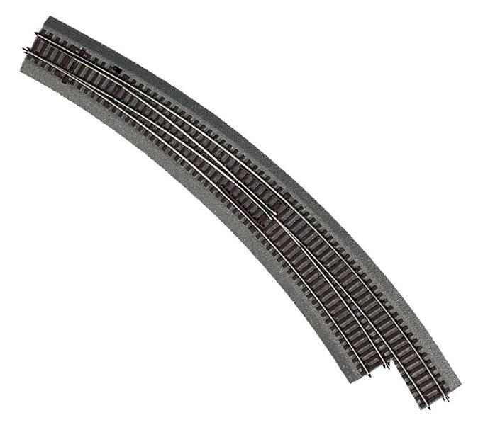 Roco Bogenweiche Links BWl 9/10 - Modellbahn Weiche Mit Bettung