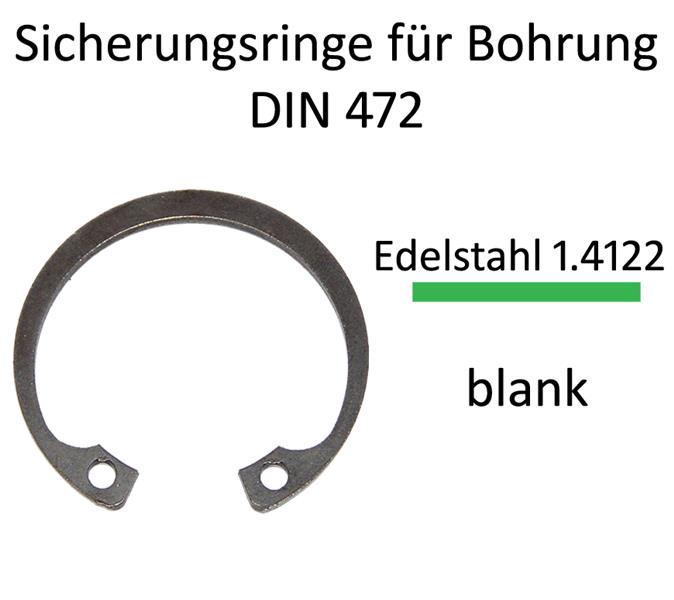 40x1,75 1.4122 blank DIN 472 Sicherungsring für Bohrungen 40x1,75 1.4122 blank DIN 472 Sicherungsring für Bohrungen