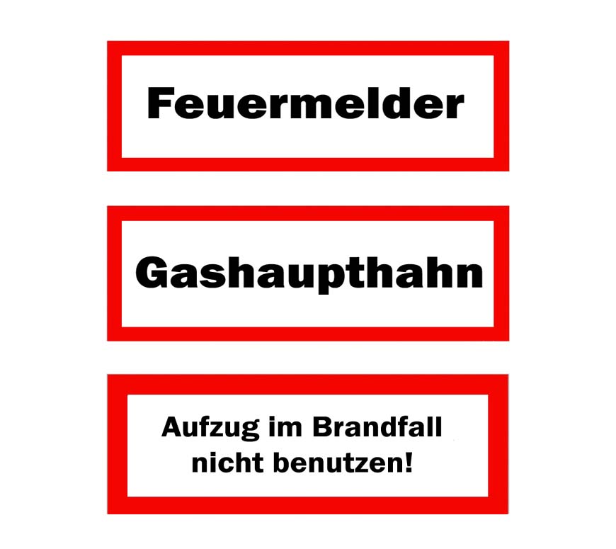 Feuerwehrschilder