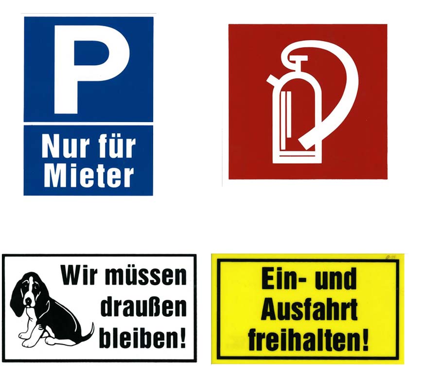 Hinweisschilder